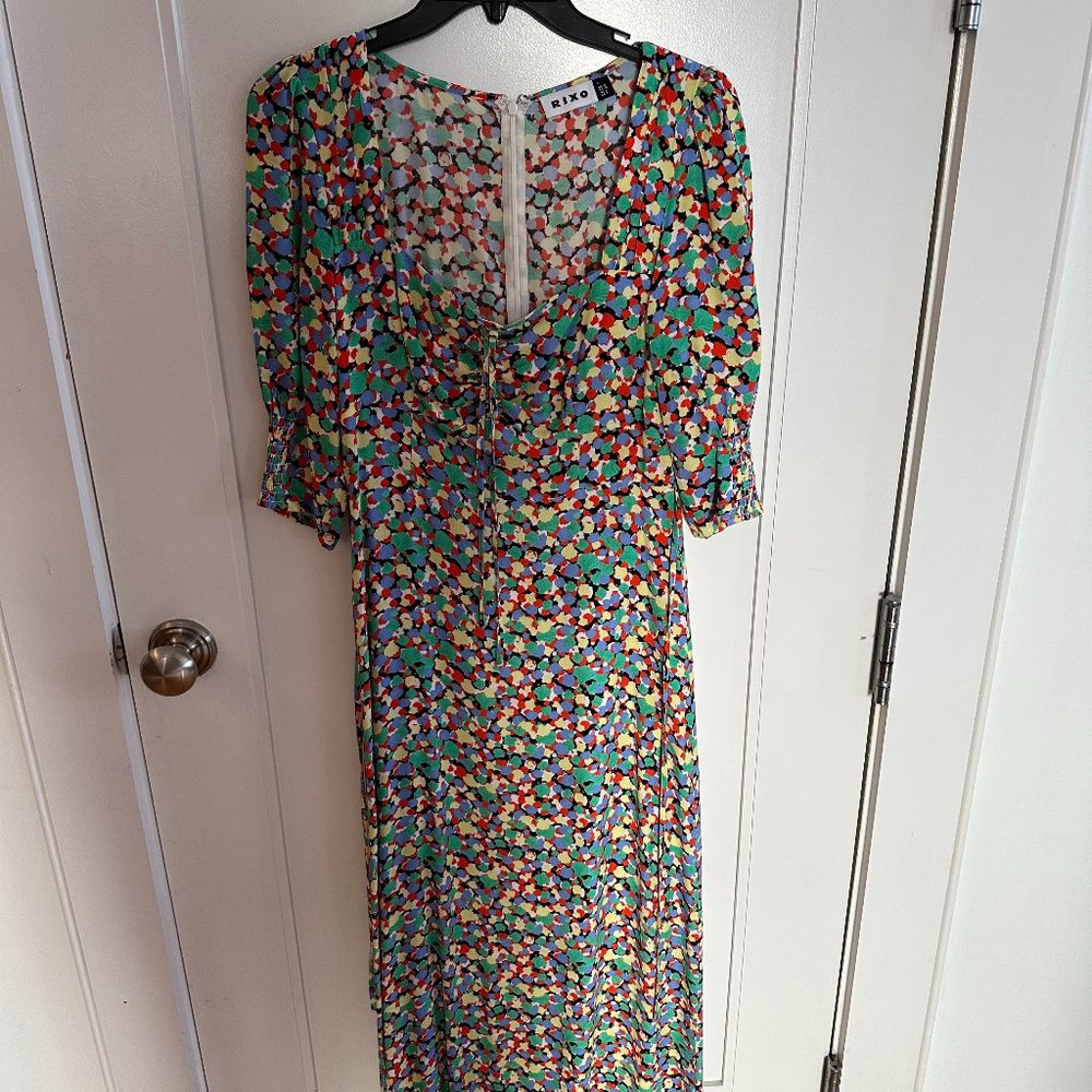 Rixo, Cap sleeve midi-length dress